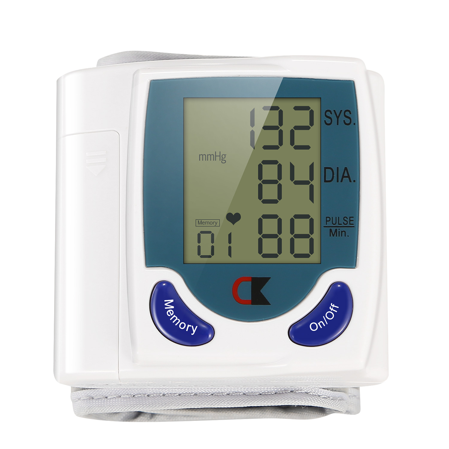1.8in LCD Display Digital Wrist Blood Pressure Monitor