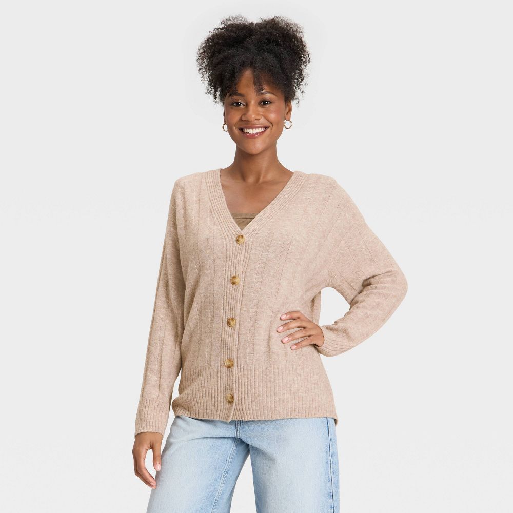 Women's Knit Ribbed Cardigan - Universal Thread