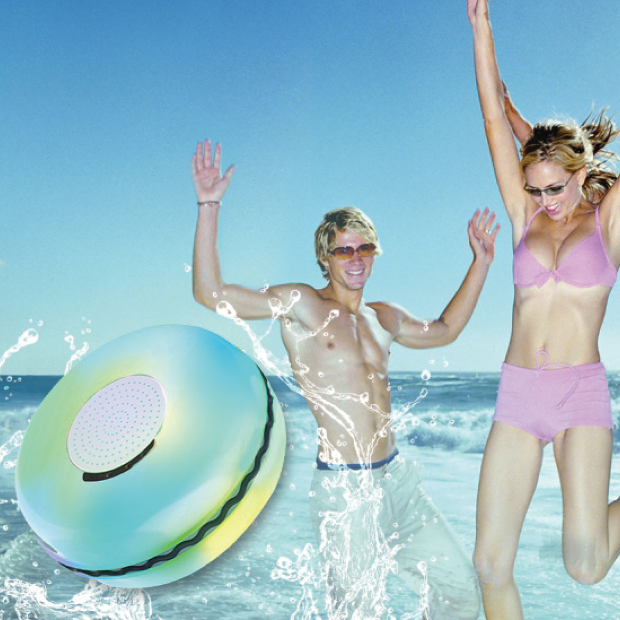 Zummy Bluetooth 5.0 Speakers Pool Floating Speaker With Color Light