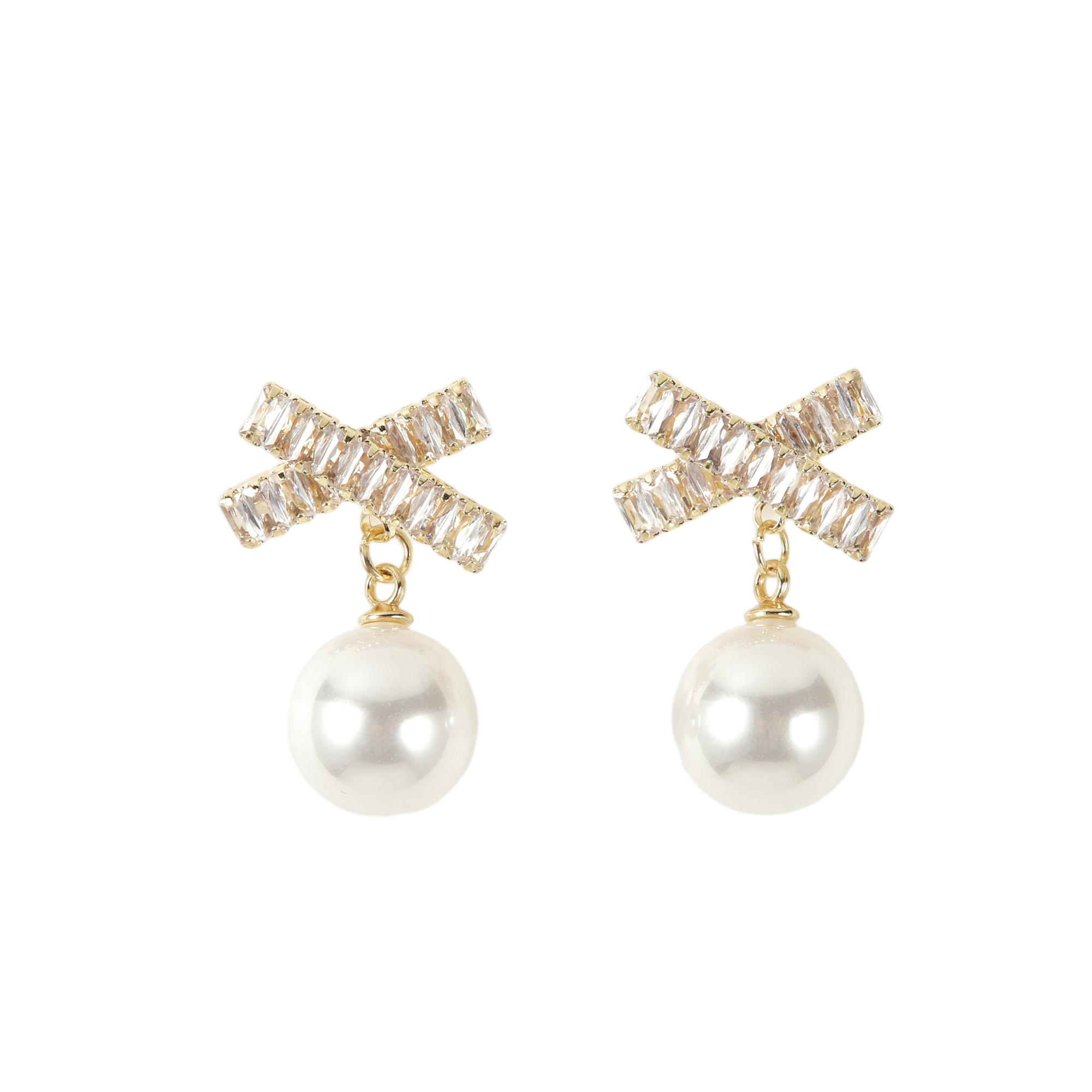 Stainless Steel Gold Plated Drop Earrings