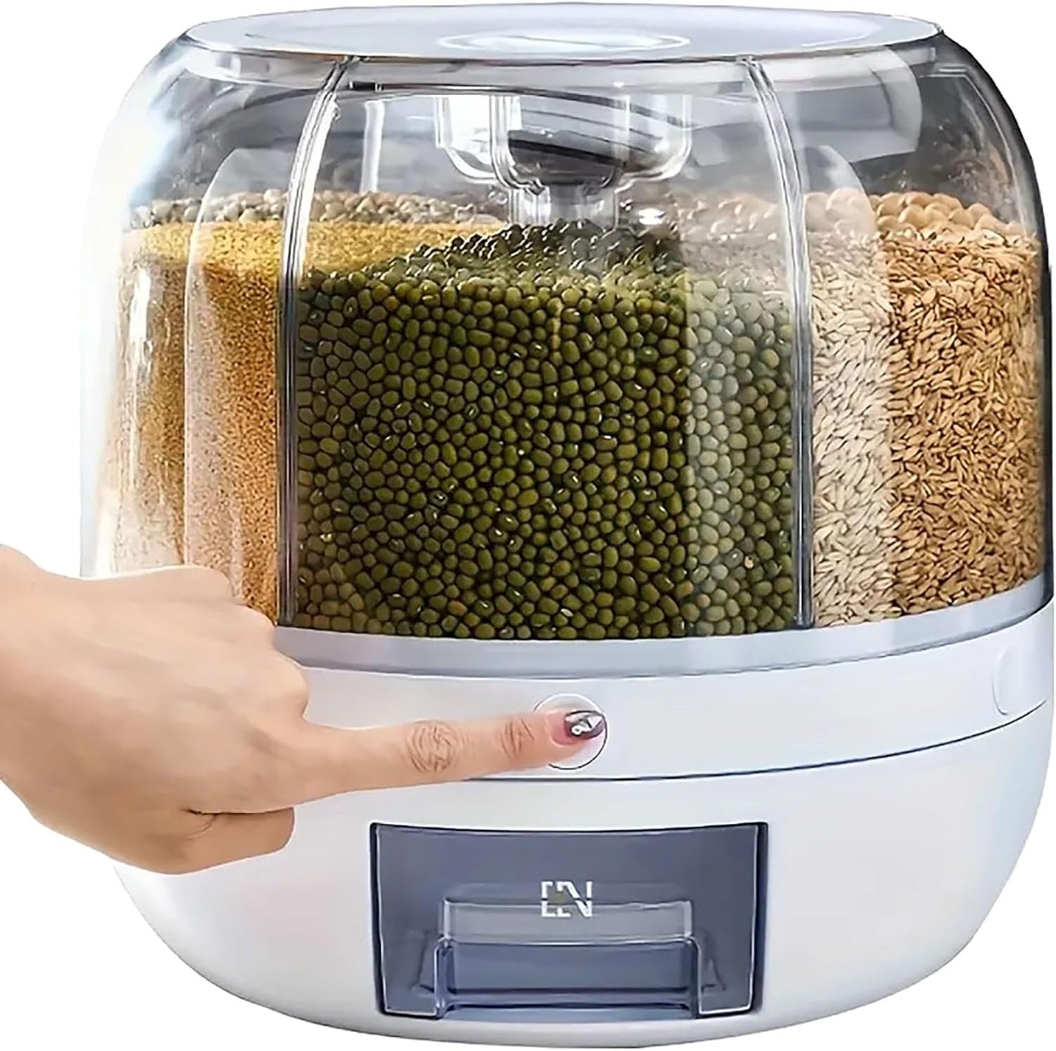 6 Compartments Rotating Grain Storage Container