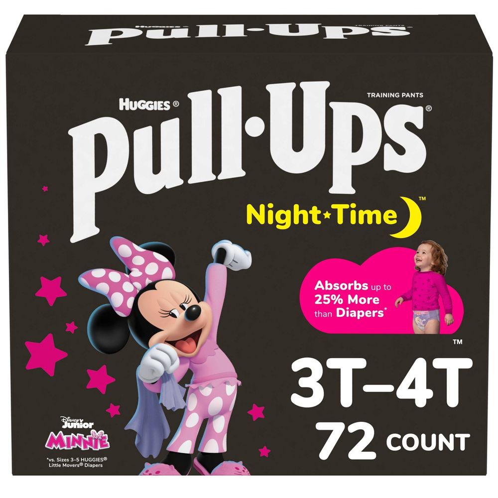 Pull-Ups Night-Time Disposable Training Pants - 3T-4T - Girls' - 72ct