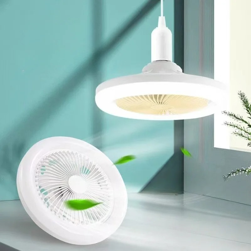Socket Fan with LED Light & Remote