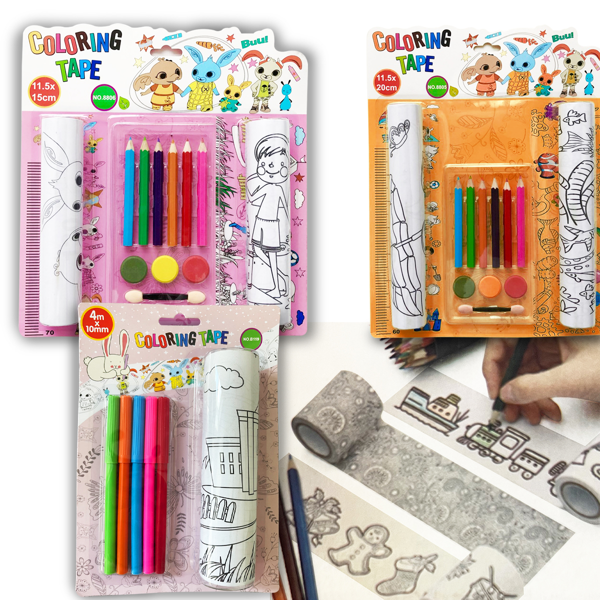 Zummy Coloring Pencil and Coloring Tape