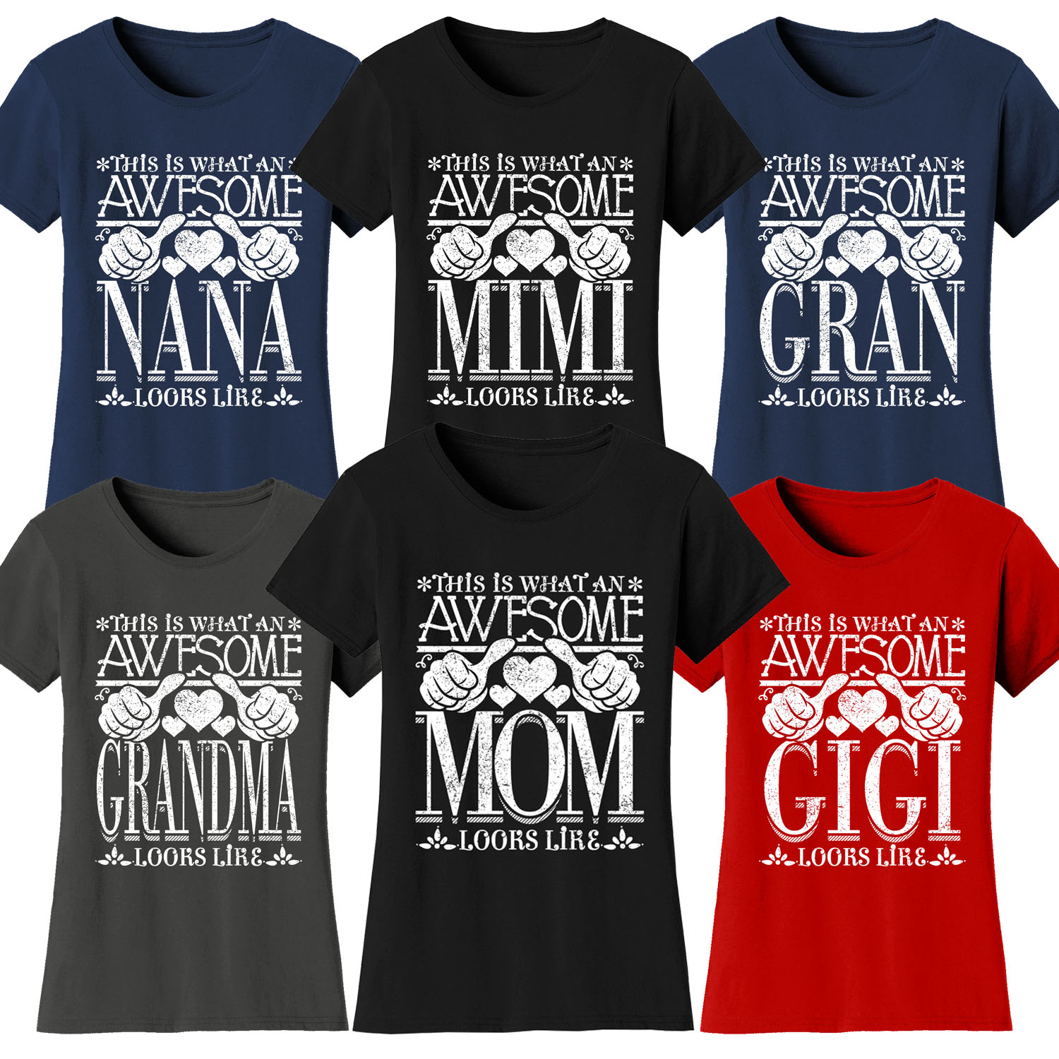 Women's This is What An Awsome Mom Grandma Looks Like T-Shirts