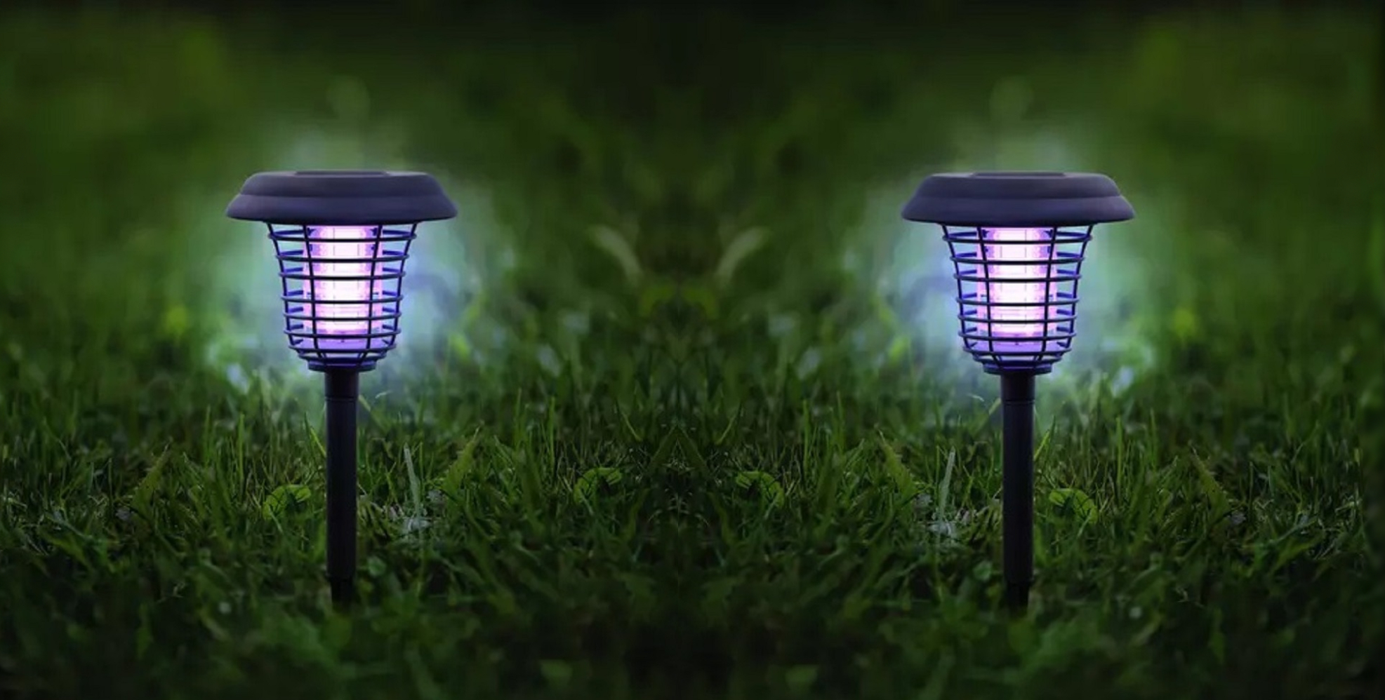 Multi-Pack Solar LED Garden Light with Built-In Bug Zapper