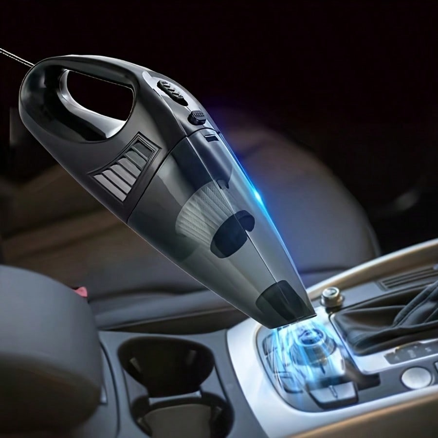 Portable 6000Pa Car Vacuum Cleaner w/ Washable Filter + Accessories