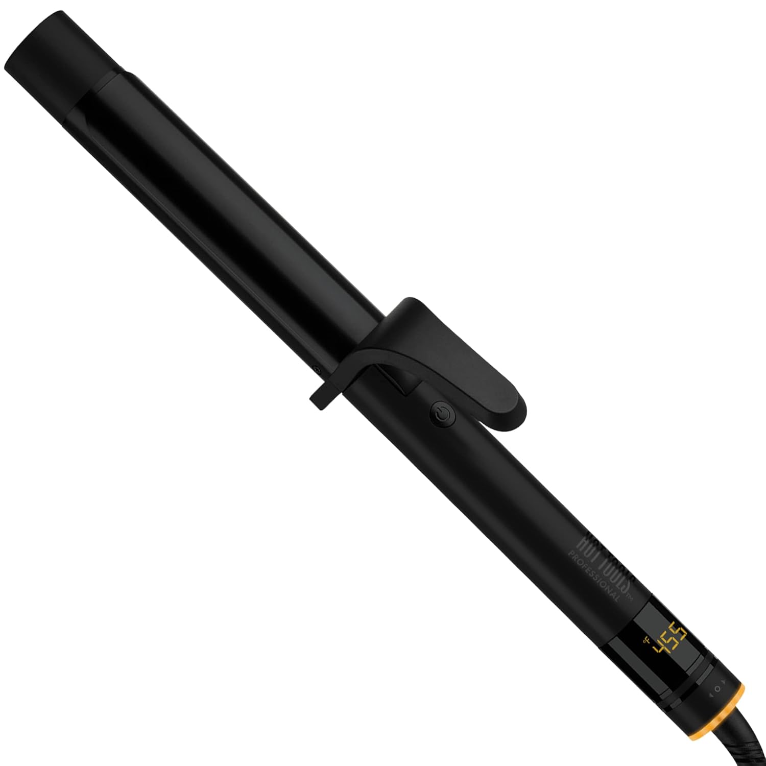 Refurbished Hot Tools Pro Artist Black Gold Digital Salon Hair Curling Iron | Medium Loose Curls and Tousled Waves, (1-1/4 inch)