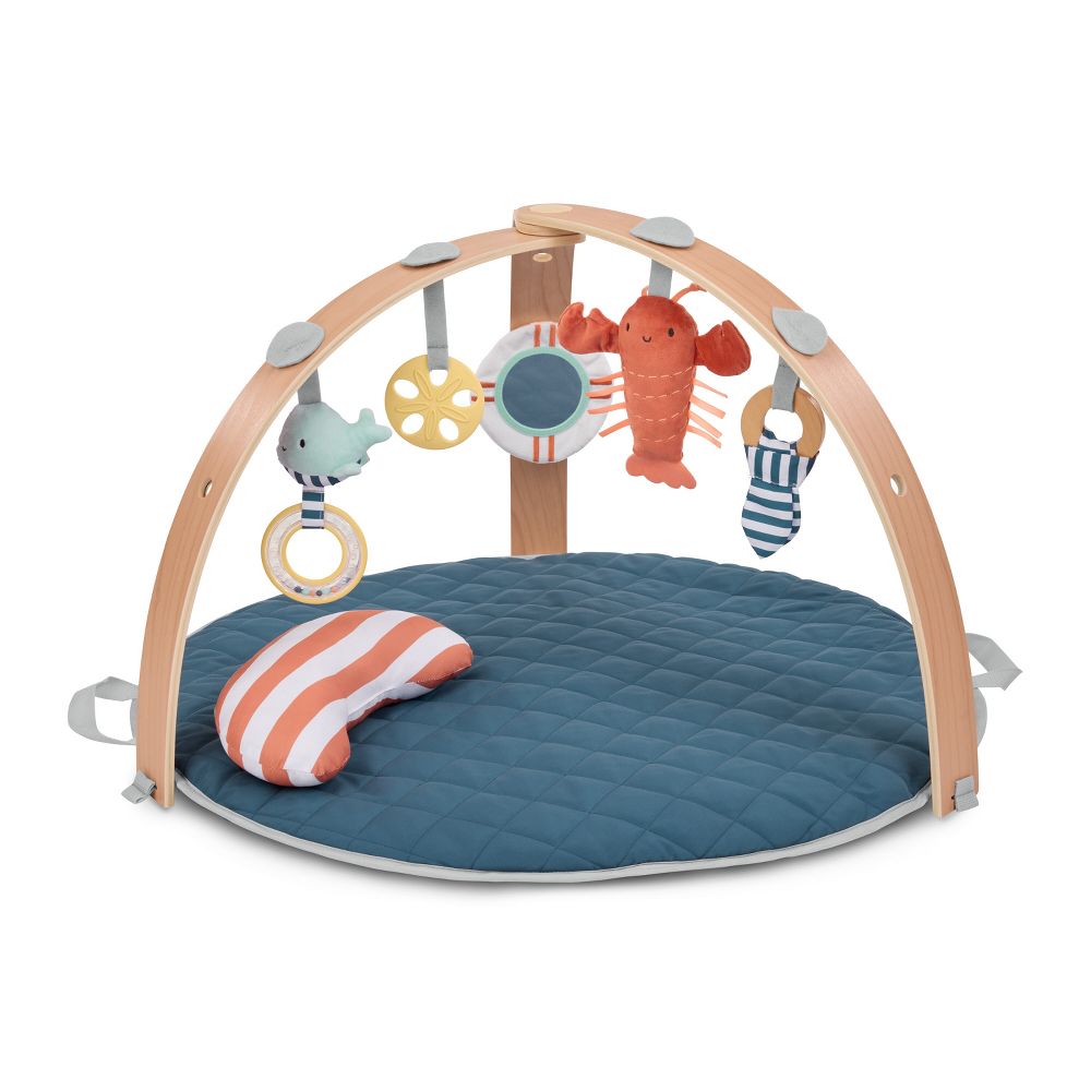 Ingenuity Cozy Spot Reversible Duvet Activity Gym with Wooden Toy Bar