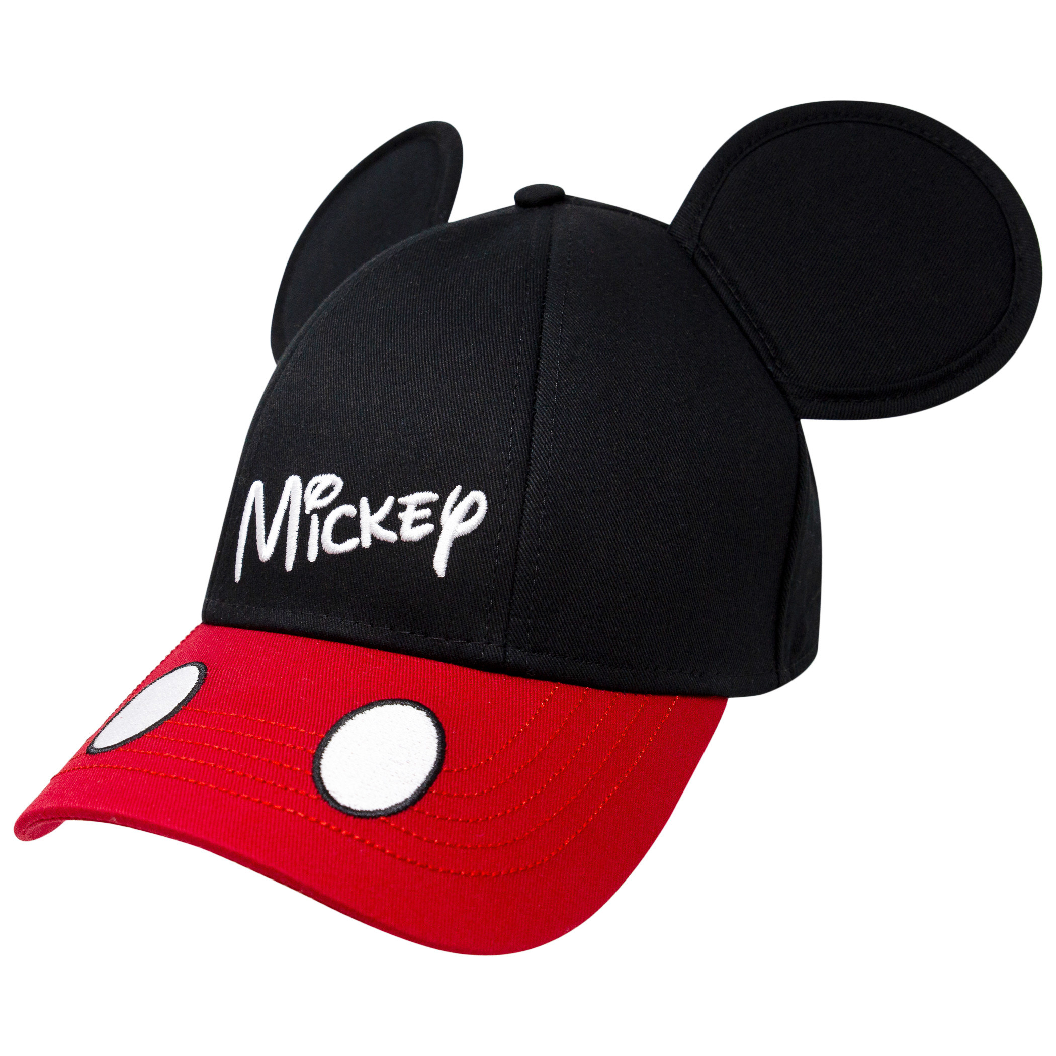 Mickey Mouse Ears Classic Black And Red Snapback Hat