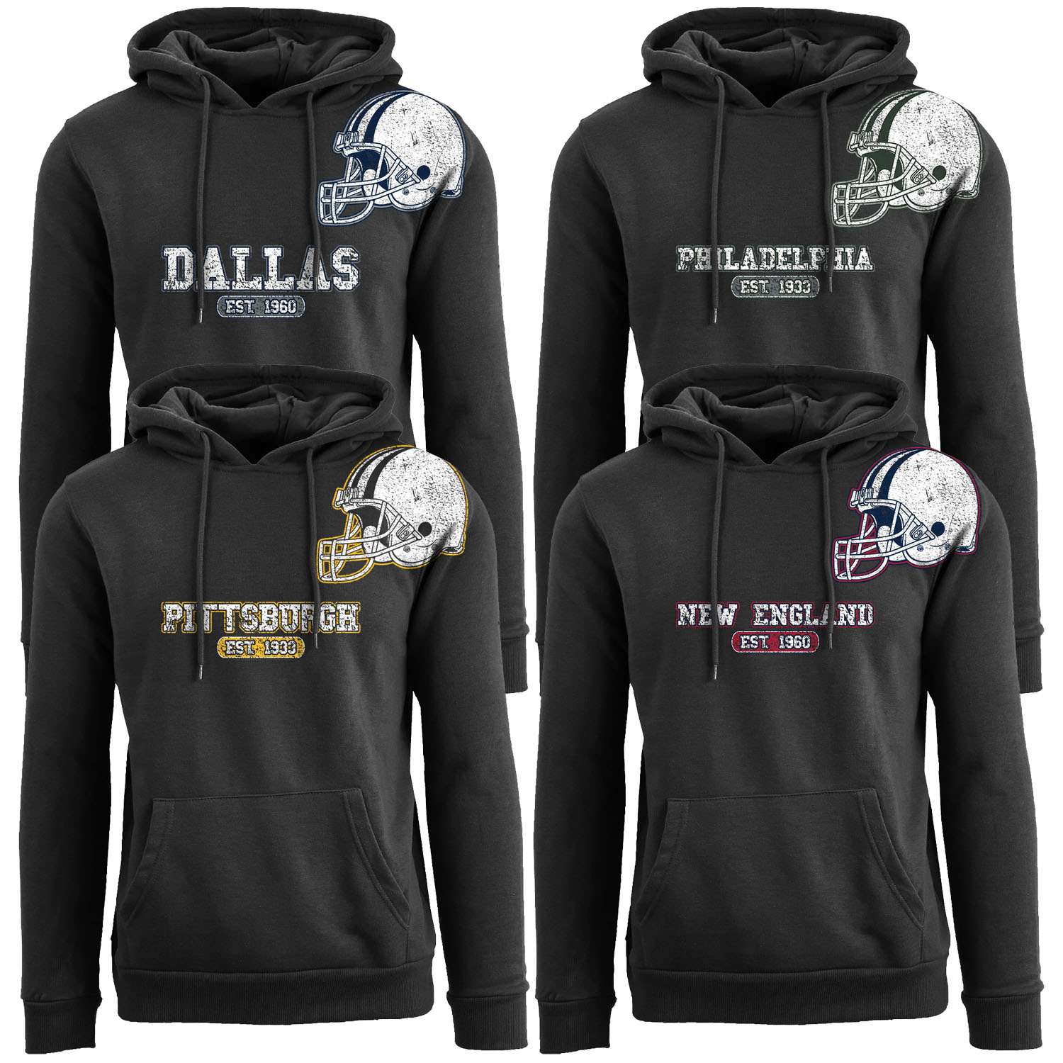 Women's Awesome Football Helmet Pull Over Hoodie