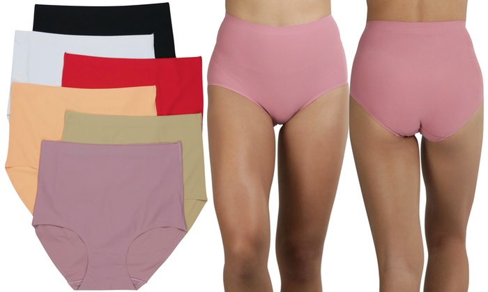 (6-Pack) ToBeInStyle Women's Slick and Slimming High Waisted Laser Cut Panties
