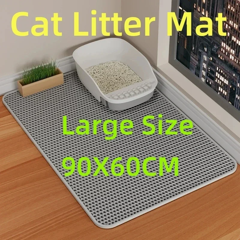 Waterproof Double-Layer Cat Litter Mat – Nonslip & Washable