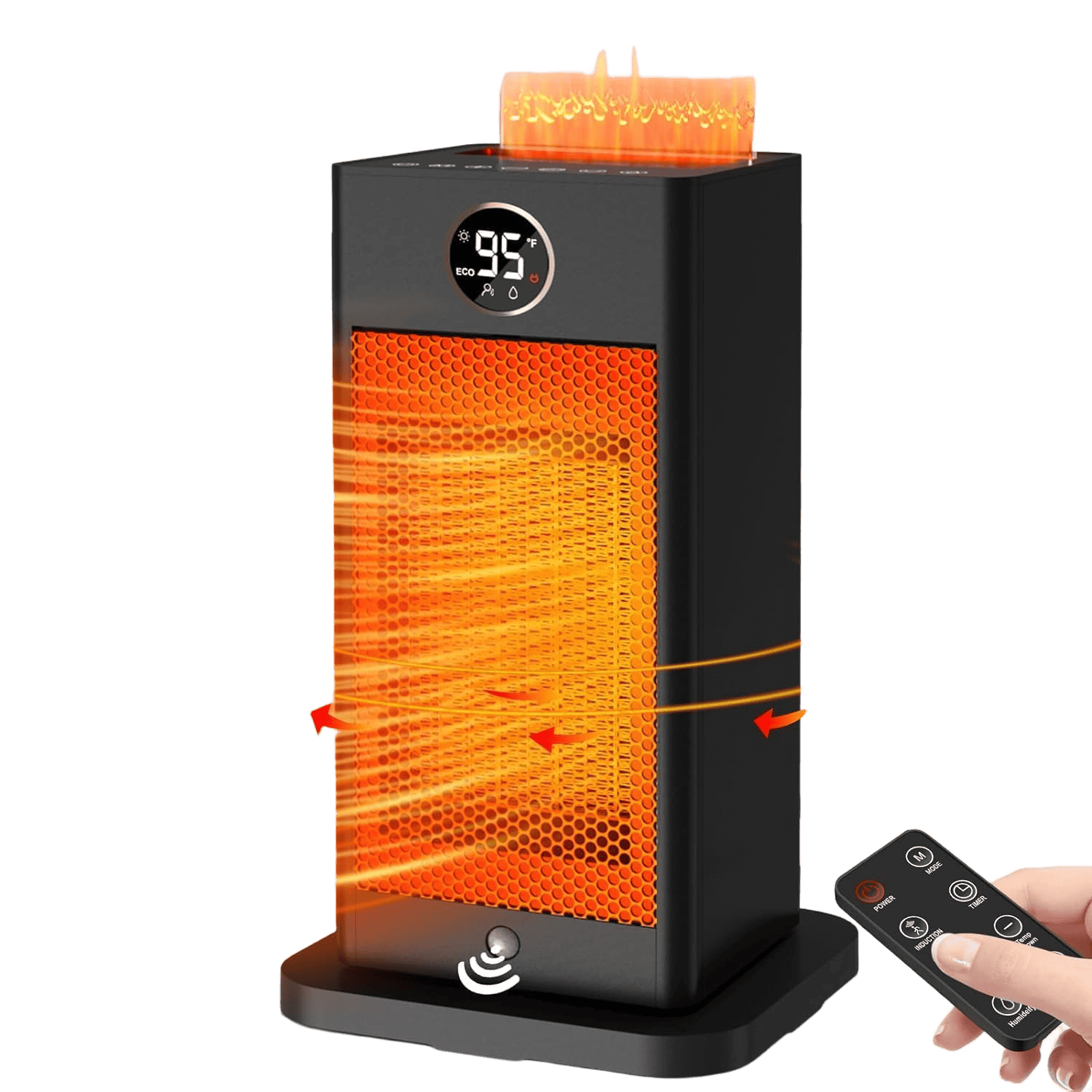 Smart PTC Space Heater with Infrared Sensor and Humidifier
