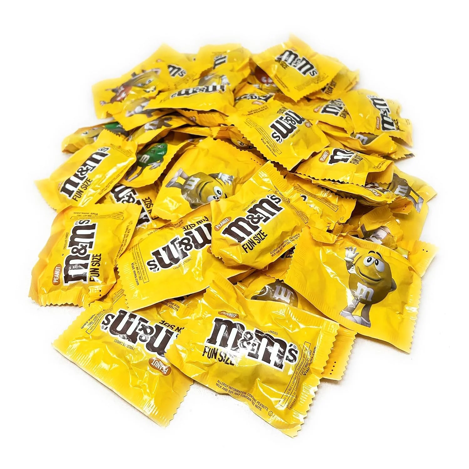 M&M’s Peanut Chocolate Candy – 1lb, 2lb, 3lb, or 4lb Bulk Fun Size Packs – Individually Wrapped for Freshness & Sharing