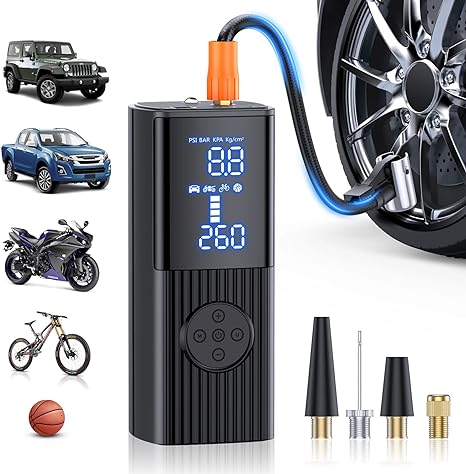 HAFULOKY Tire Inflator Portable Air Compressor 180PSI & 20000mAh