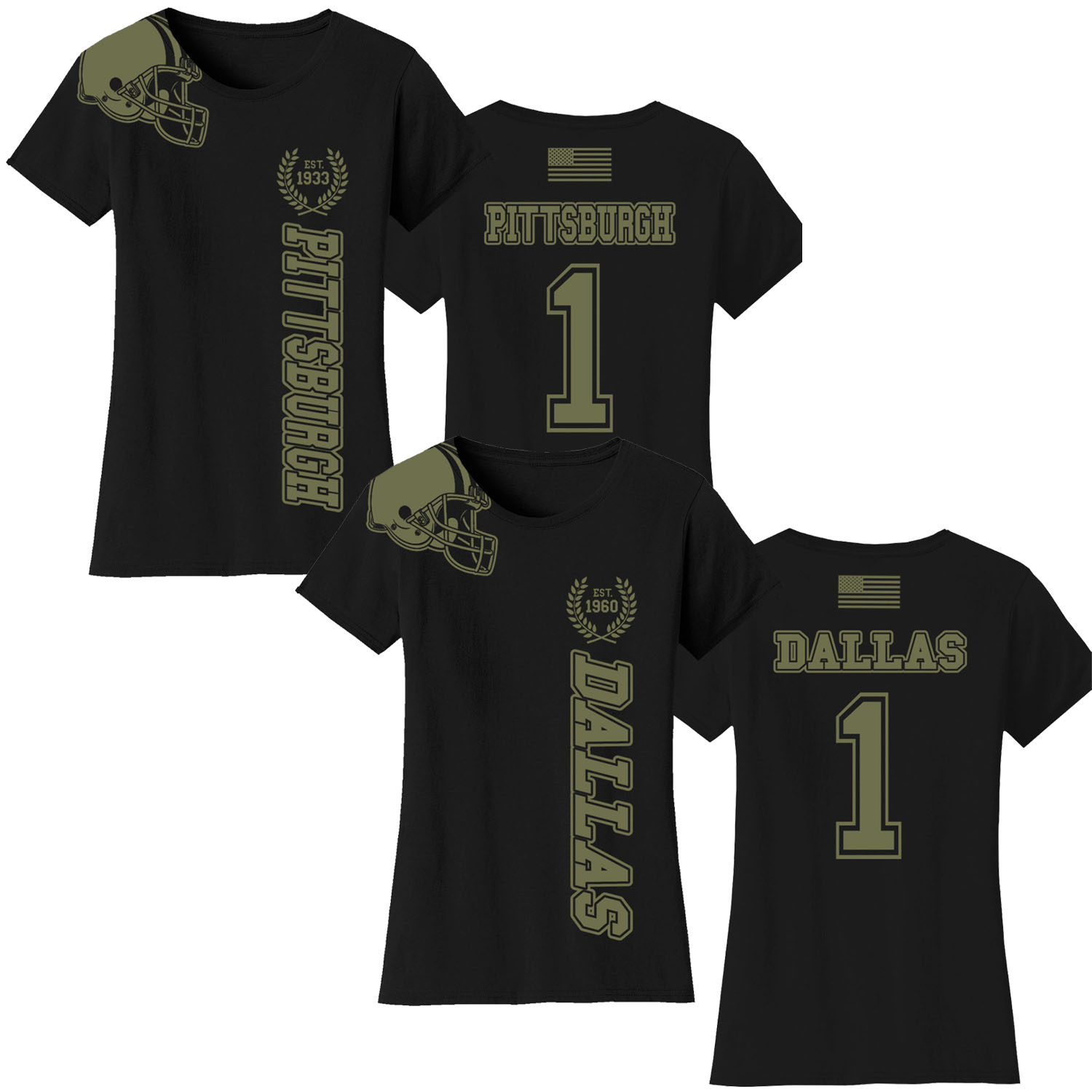 Women's Football Salute T-Shirts