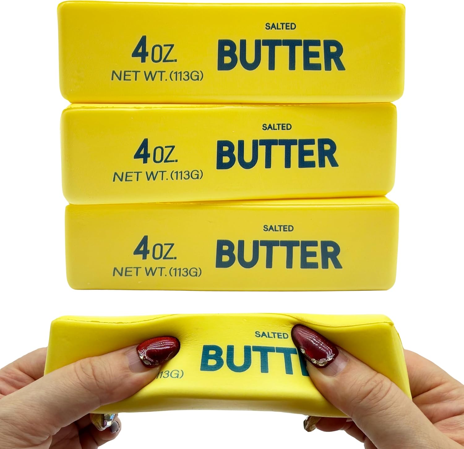 3-Pack Butter Squishy Slow Rising Squeeze Toy