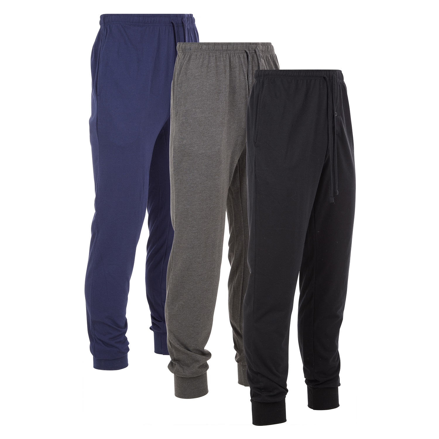 3-Pack Men's Cotton Jersey Lounge Pants/Joggers