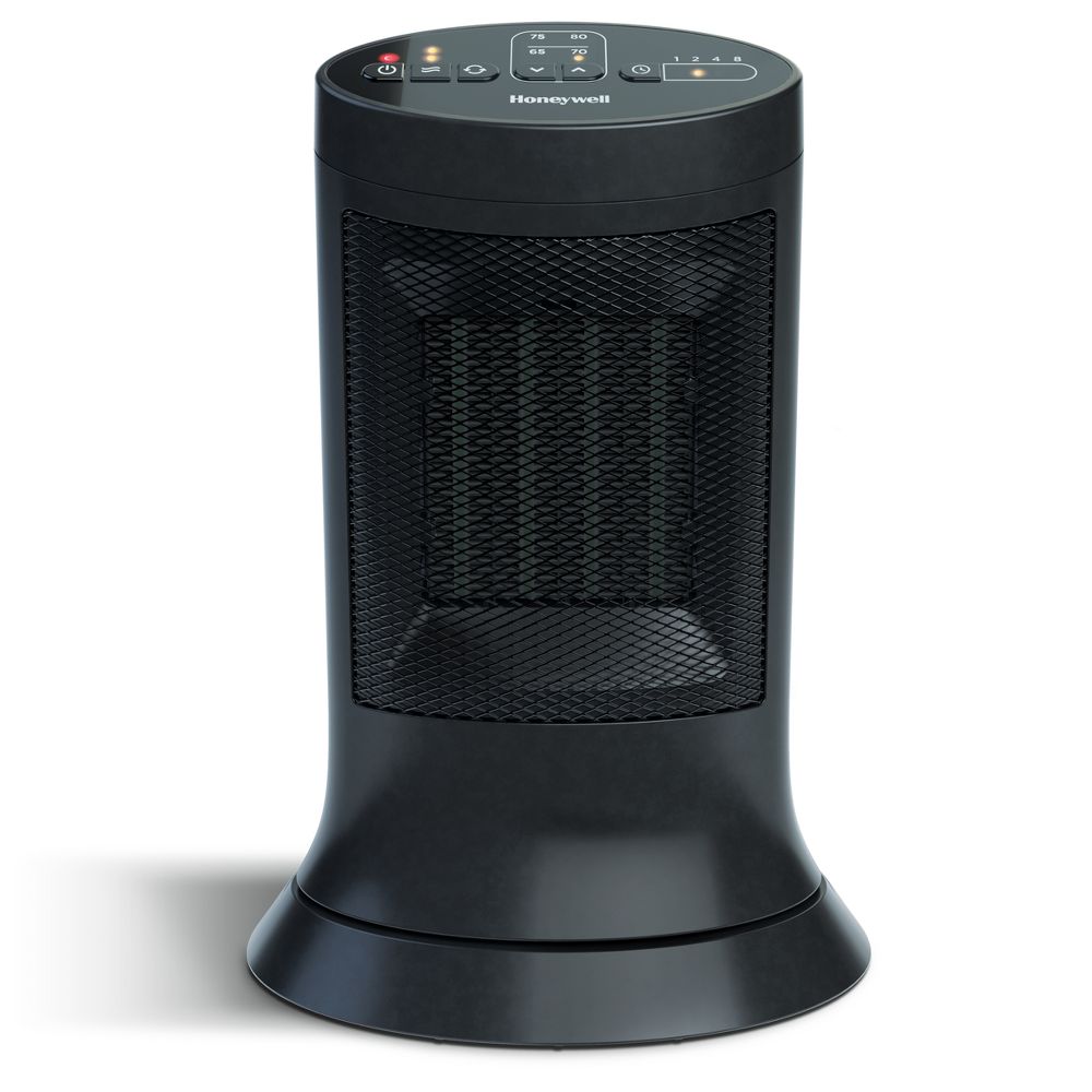 Honeywell Digital Ceramic Compact Tower Heater Black: Indoor Space Heater