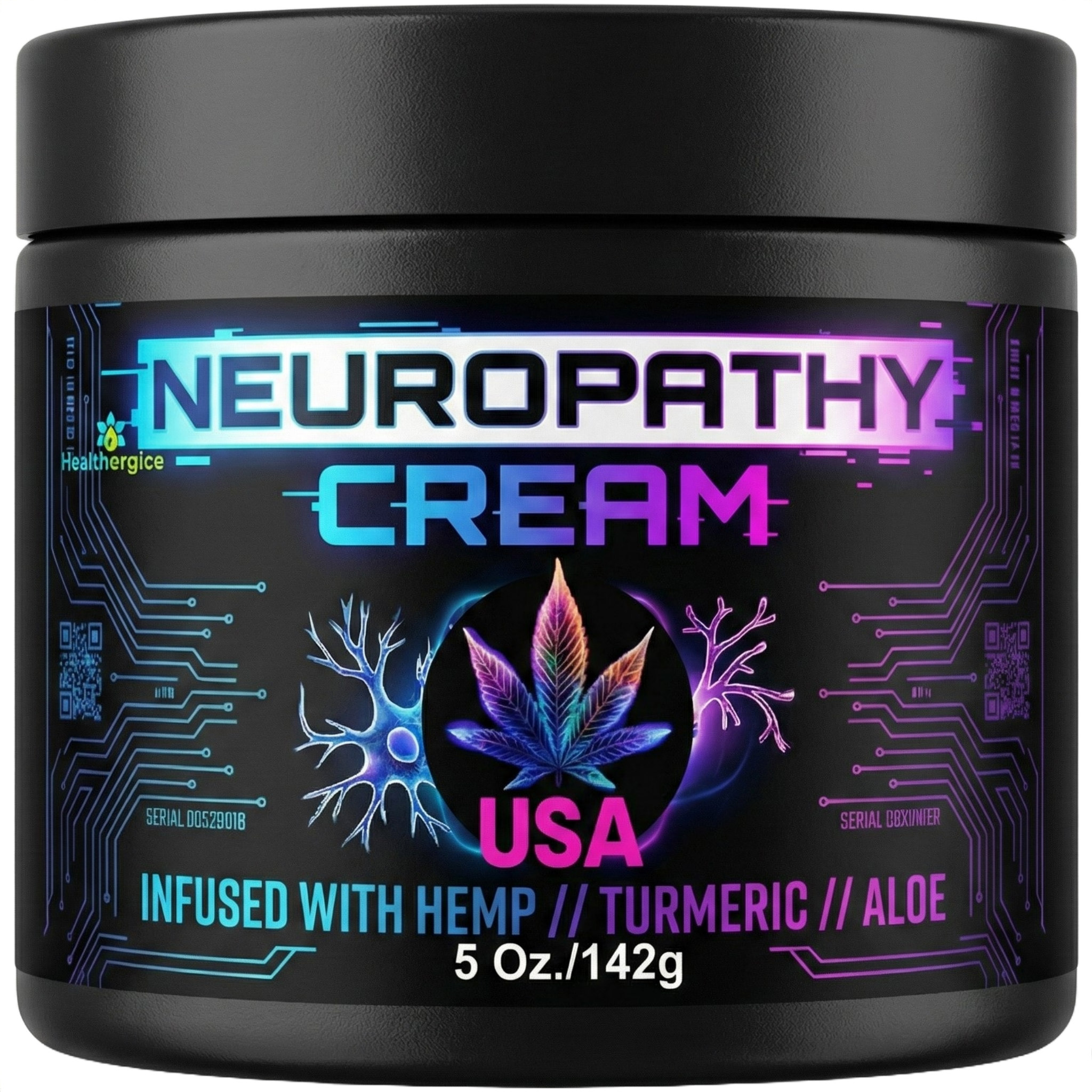 Neuropathy Nerve Cream for Feet with Hemp Oil, Turmeric, Aloe & Lavender –– Nerve Comfort Cream for Feet, Hands & Legs