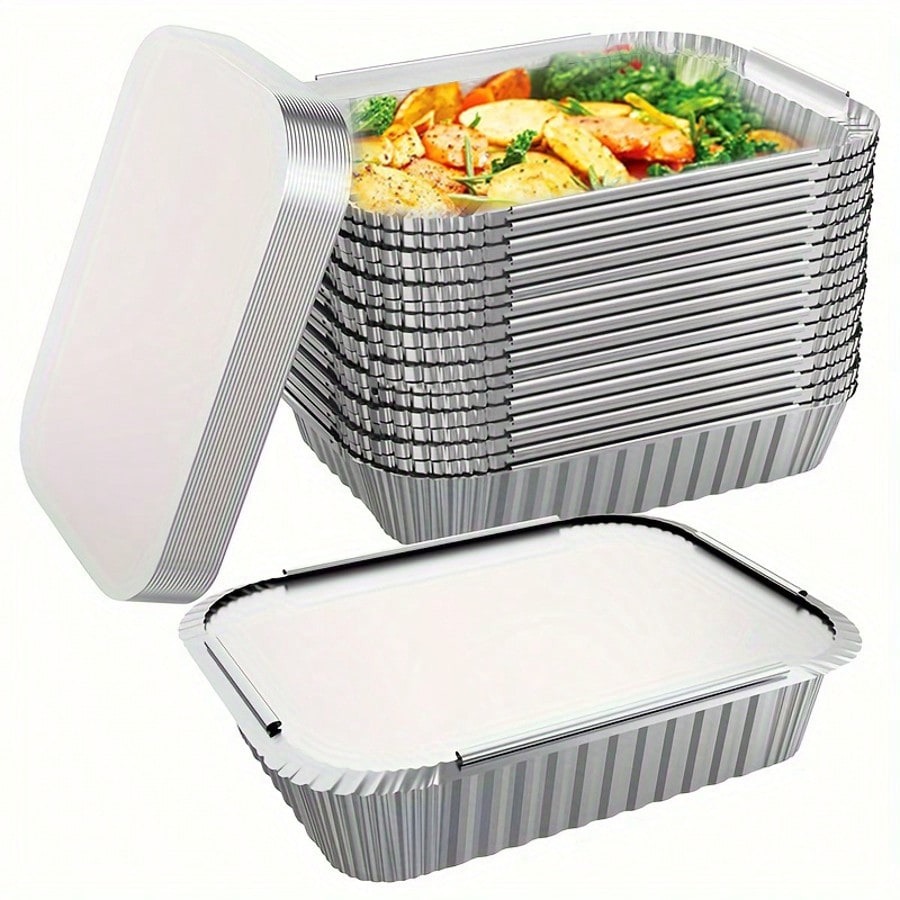 20 Pack Aluminum Pans with Lids