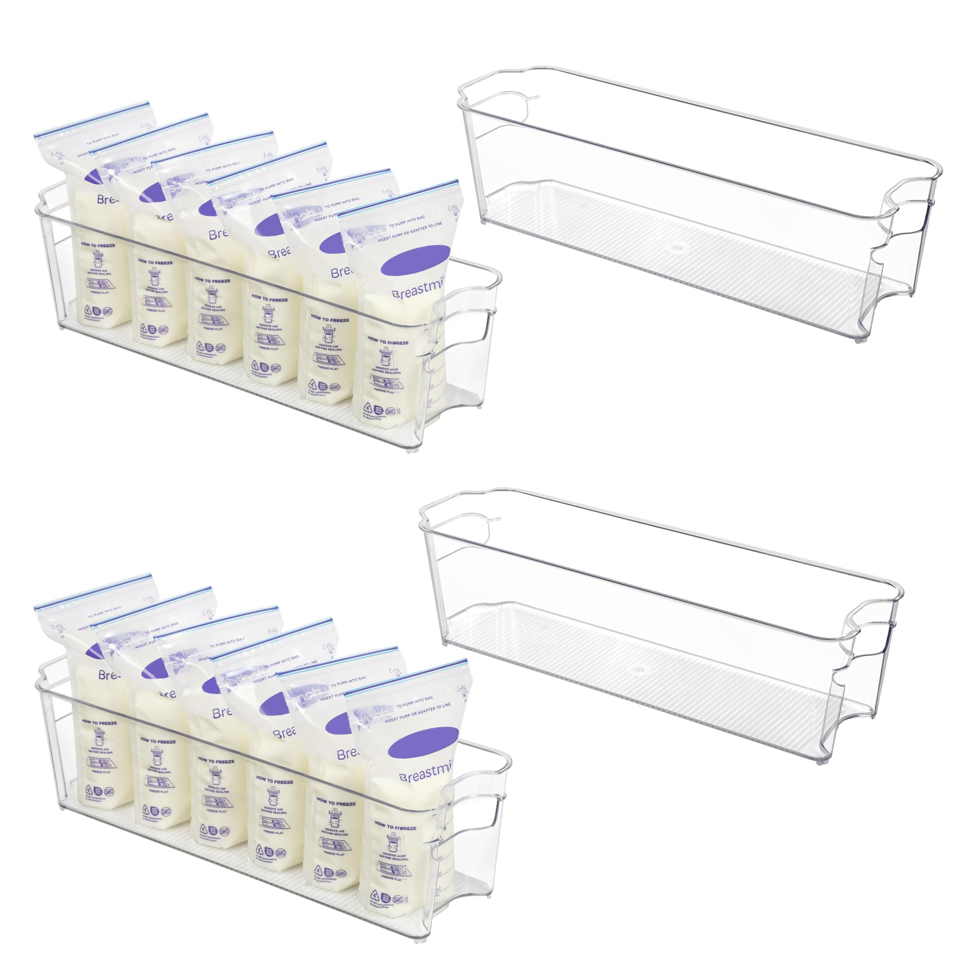 VTOPMART BREASTMILK STORAGE CONTAINER 4PCS SET USVM05003 - CLEAR