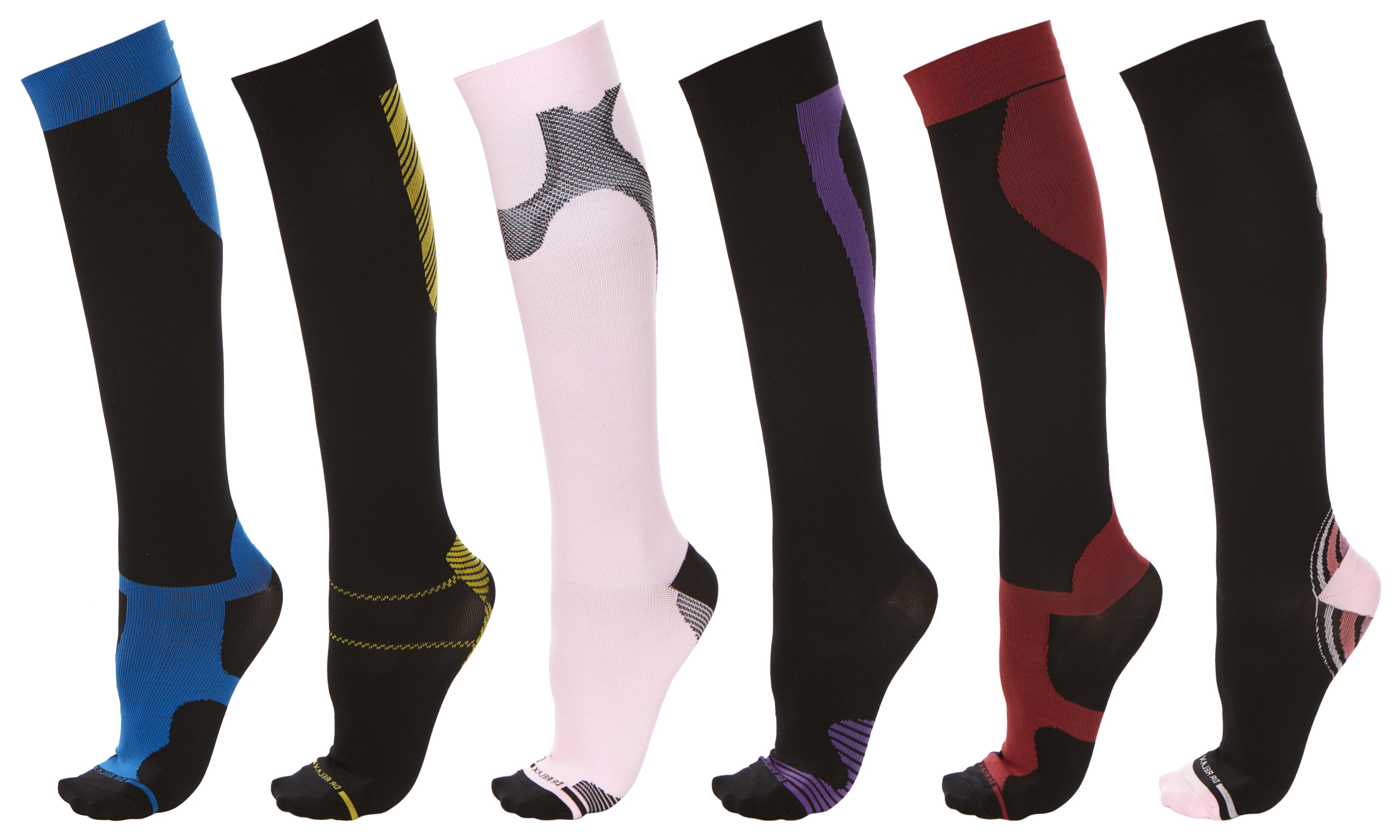 Unisex Knee High Athletic Compression Socks Men Women 15-20 mmHg, Circulation and Recovery
