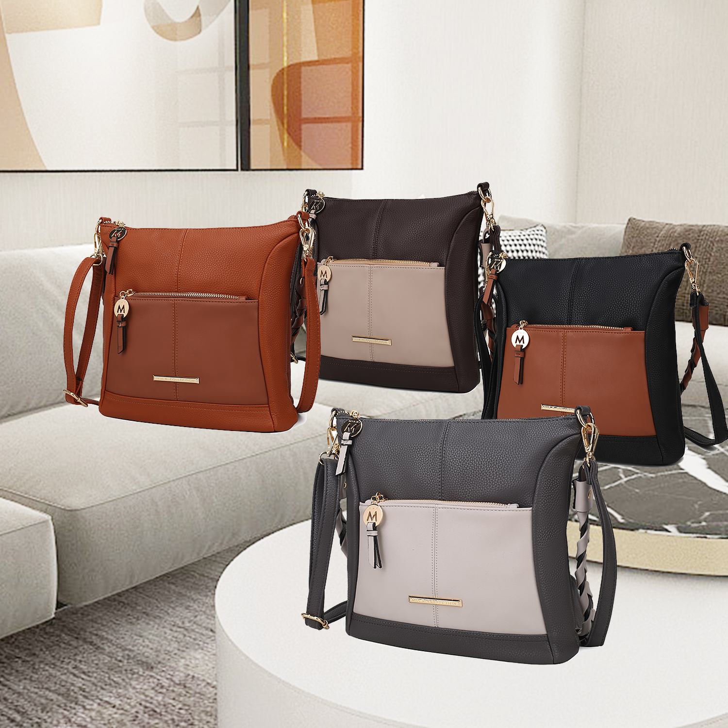  MKF Collection Nala Vegan Color-block Leather Women’s Shoulder Bag by Mia K