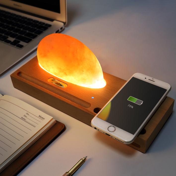 5-in-1 Himalayan Salt Lamp Qi Wireless Charger