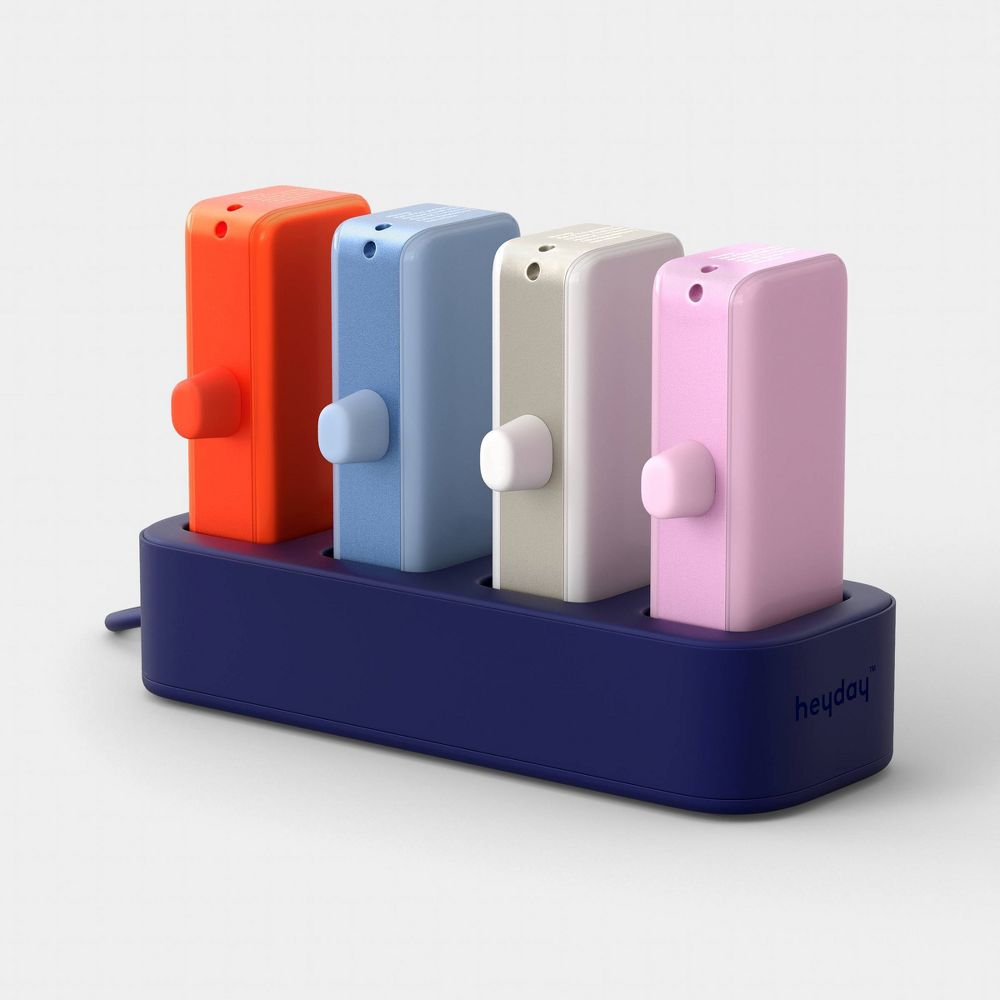 2500mAh Multihub Base with 4 Power Banks USB-C - heyday