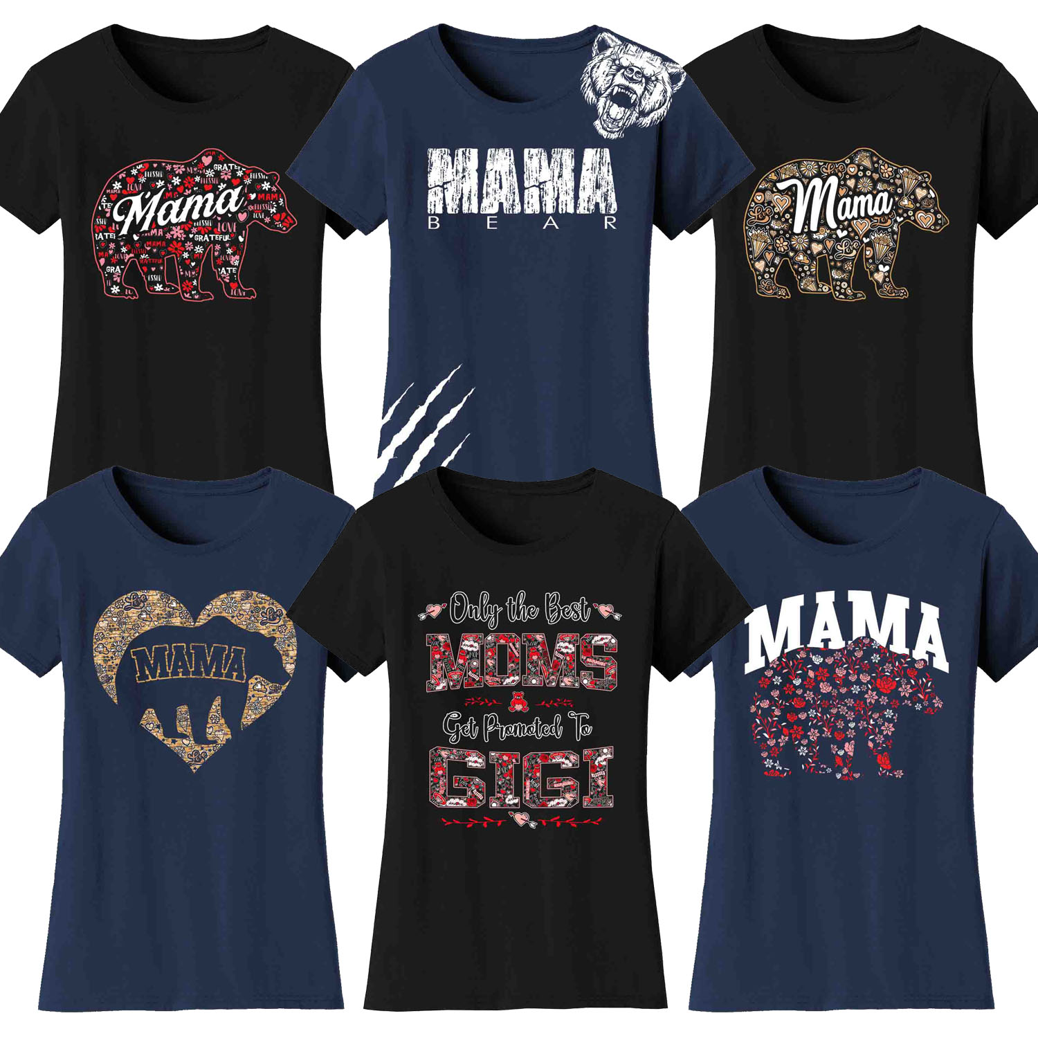 Women's Mother's Mama Bear T-Shirts