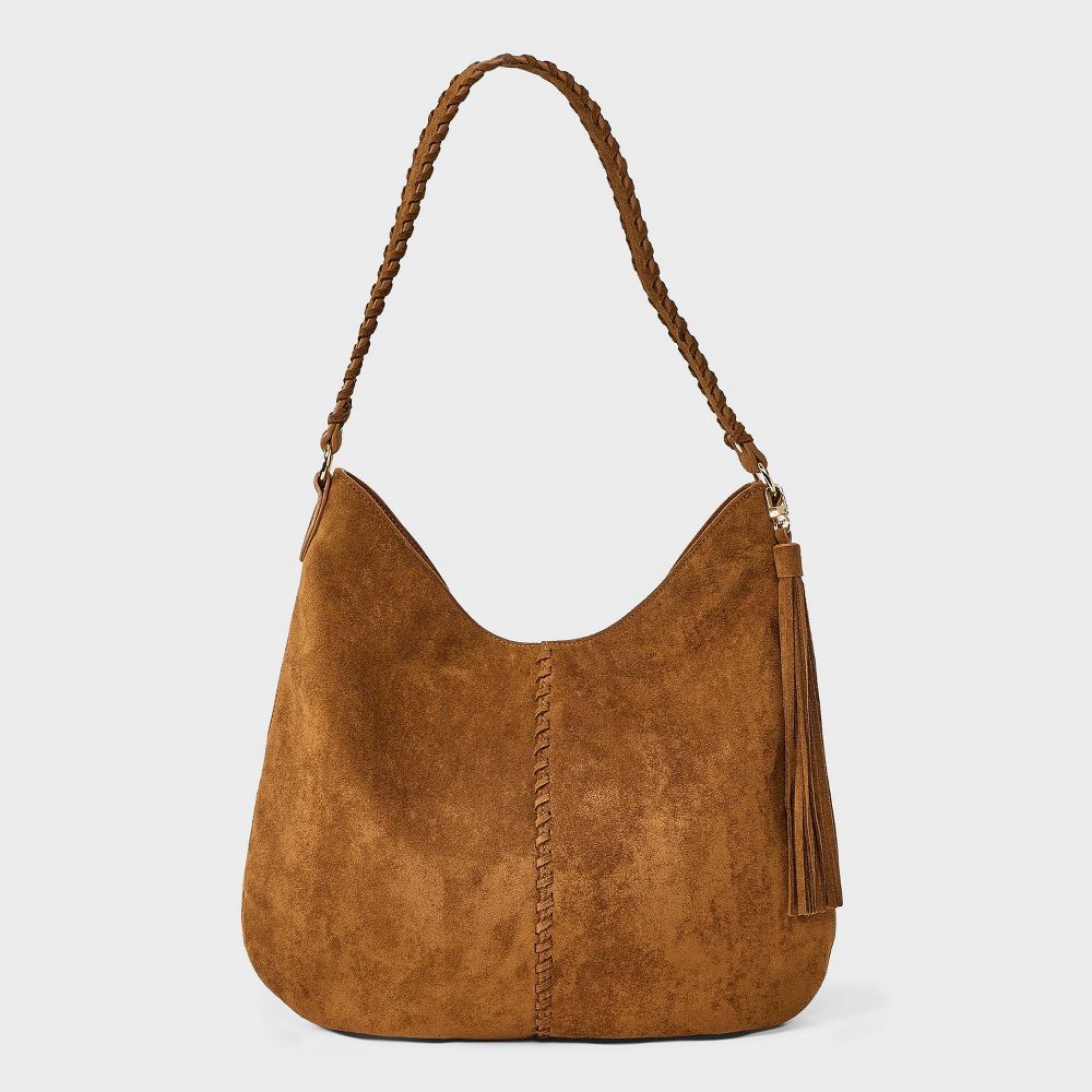 Western Faux Suede with Tassel Shoulder Bag Purse - Universal Thread