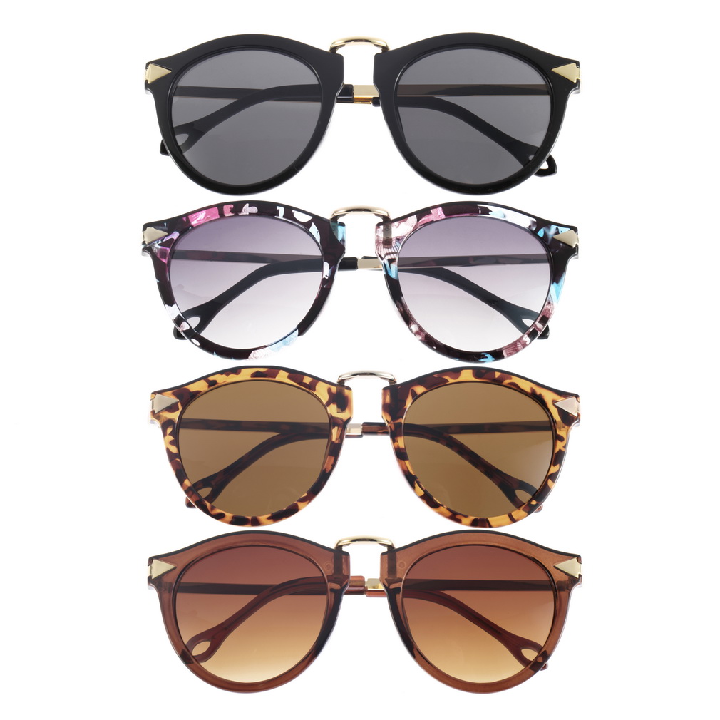 Round Metal Frame Sunglasses Arrow Style Eyewear BelleChic