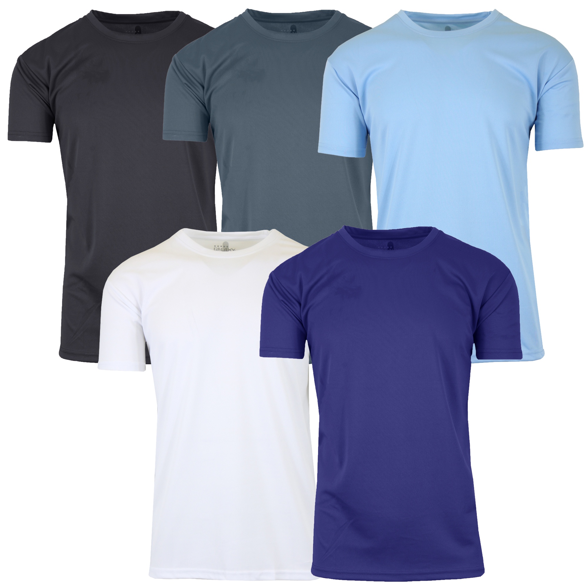 5 Pack: Men's Moisture Wicking T Shirts