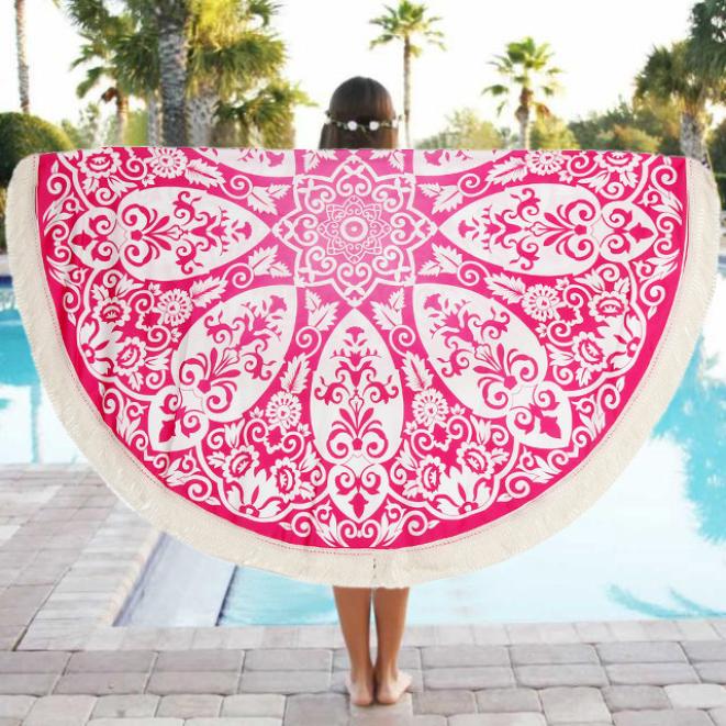 Round Beach Towel Twin Dolphins main image 0