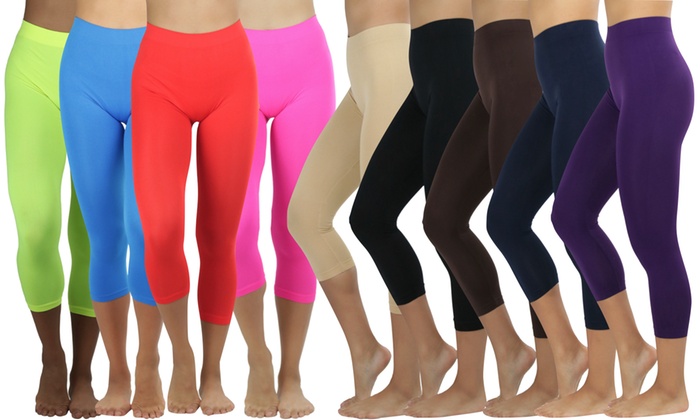 Women's Capri Seamless Lightweight Stretch Leggings