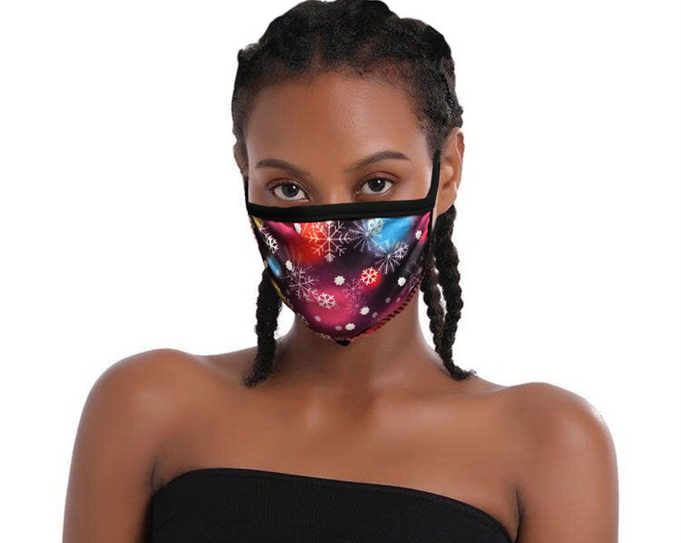 6-Pack Fabric Christmas Snowflake Masks