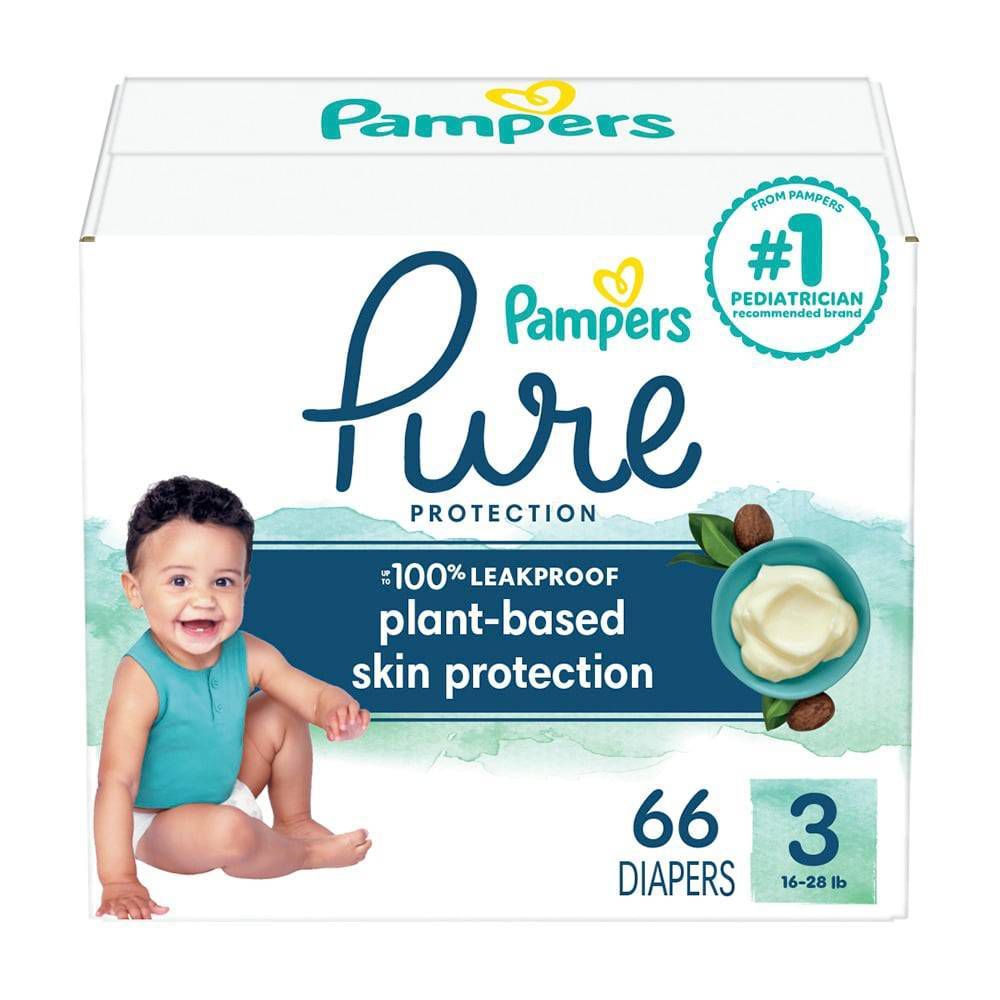 Pampers Pure Protection Diapers Super Pack - Size 3 - 66ct