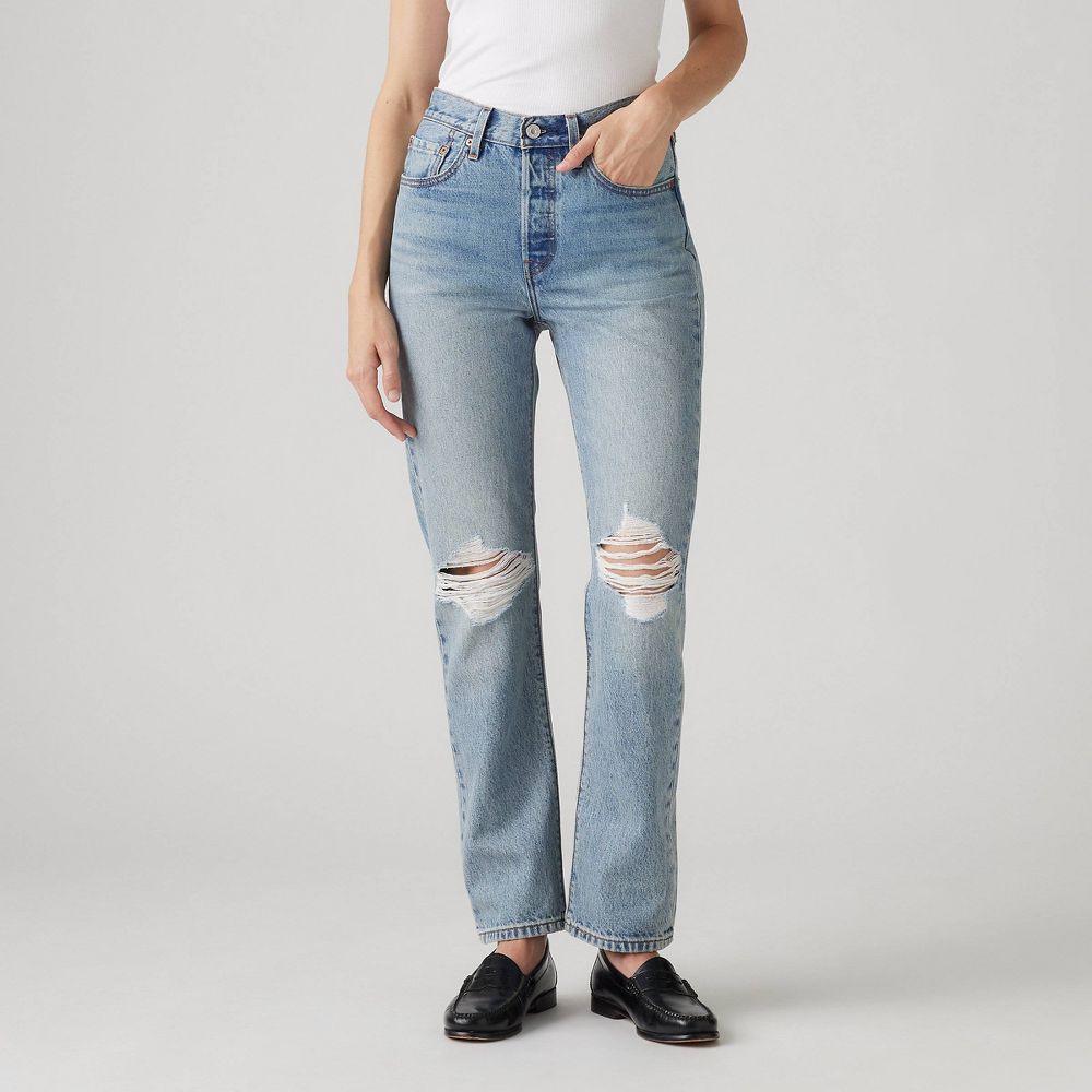Levi's Women's High-Rise 501 Jeans - Salsa In Sequence 26: Midweight Denim,