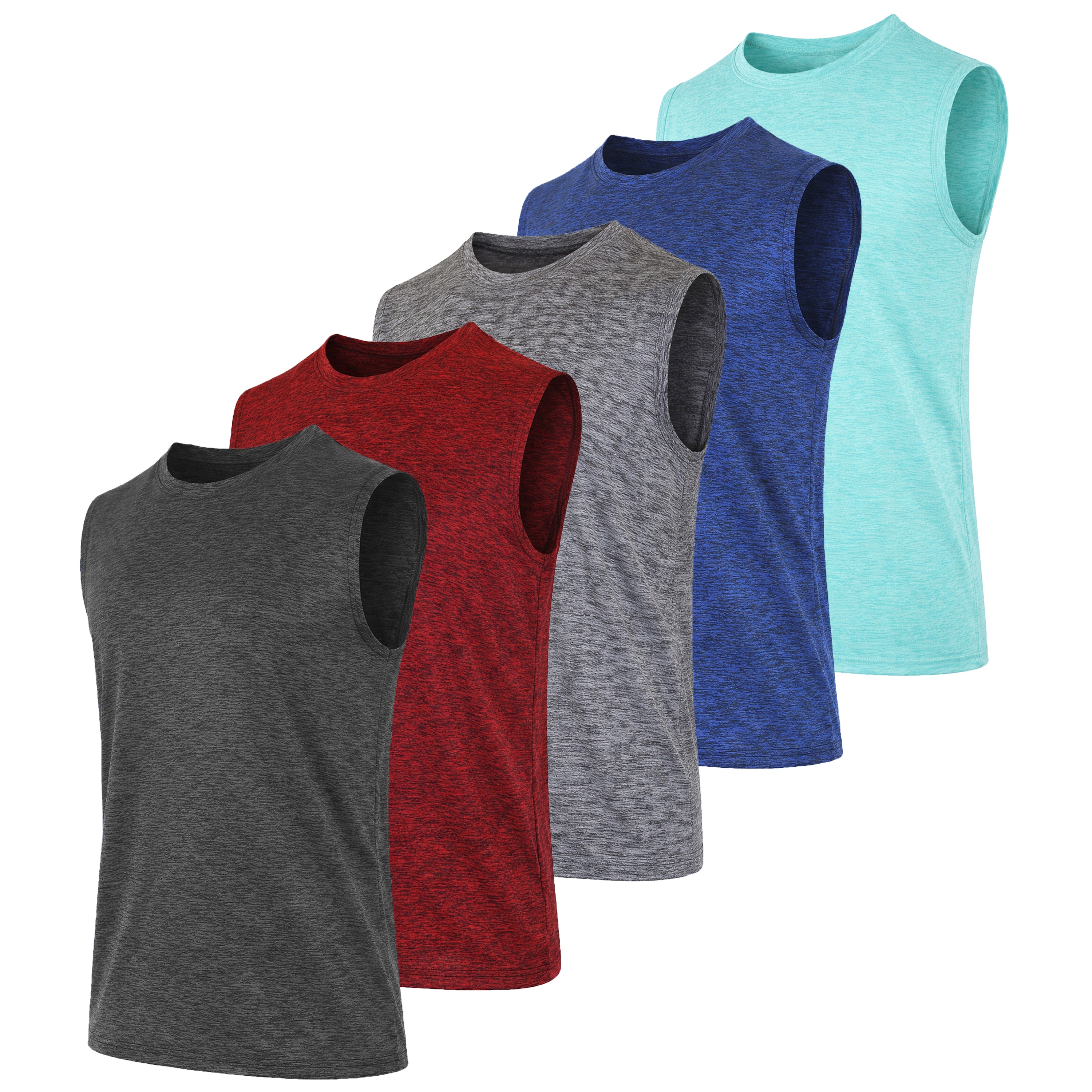 Men's Moisture Wicking Performance Sleeveless Muscle Tee (S - 3XL)