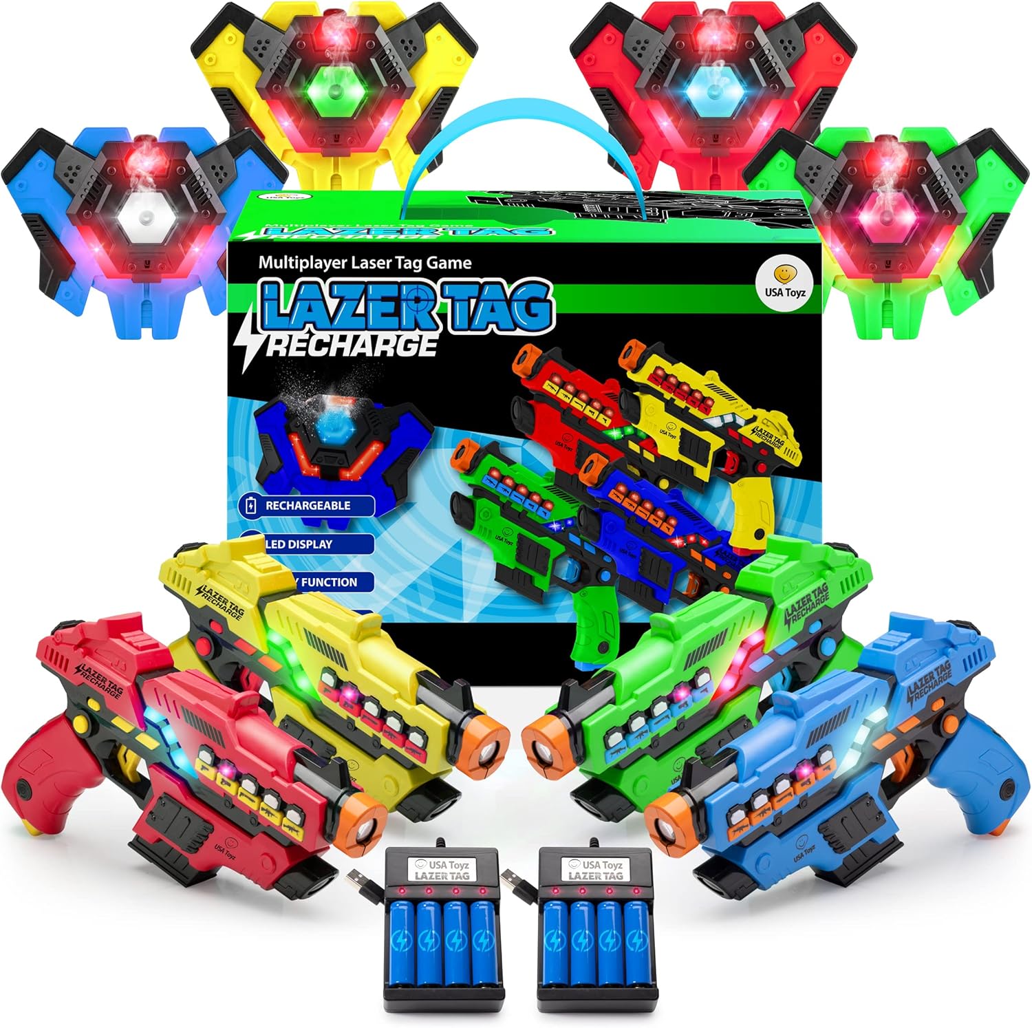 4-Pack Rechargeable Laser Tag Game