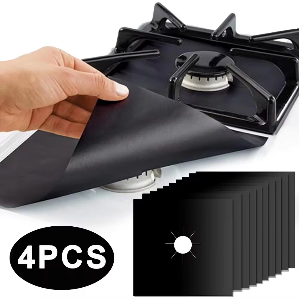 4-Pack Gas Stove Protector Cooker Lid Liner