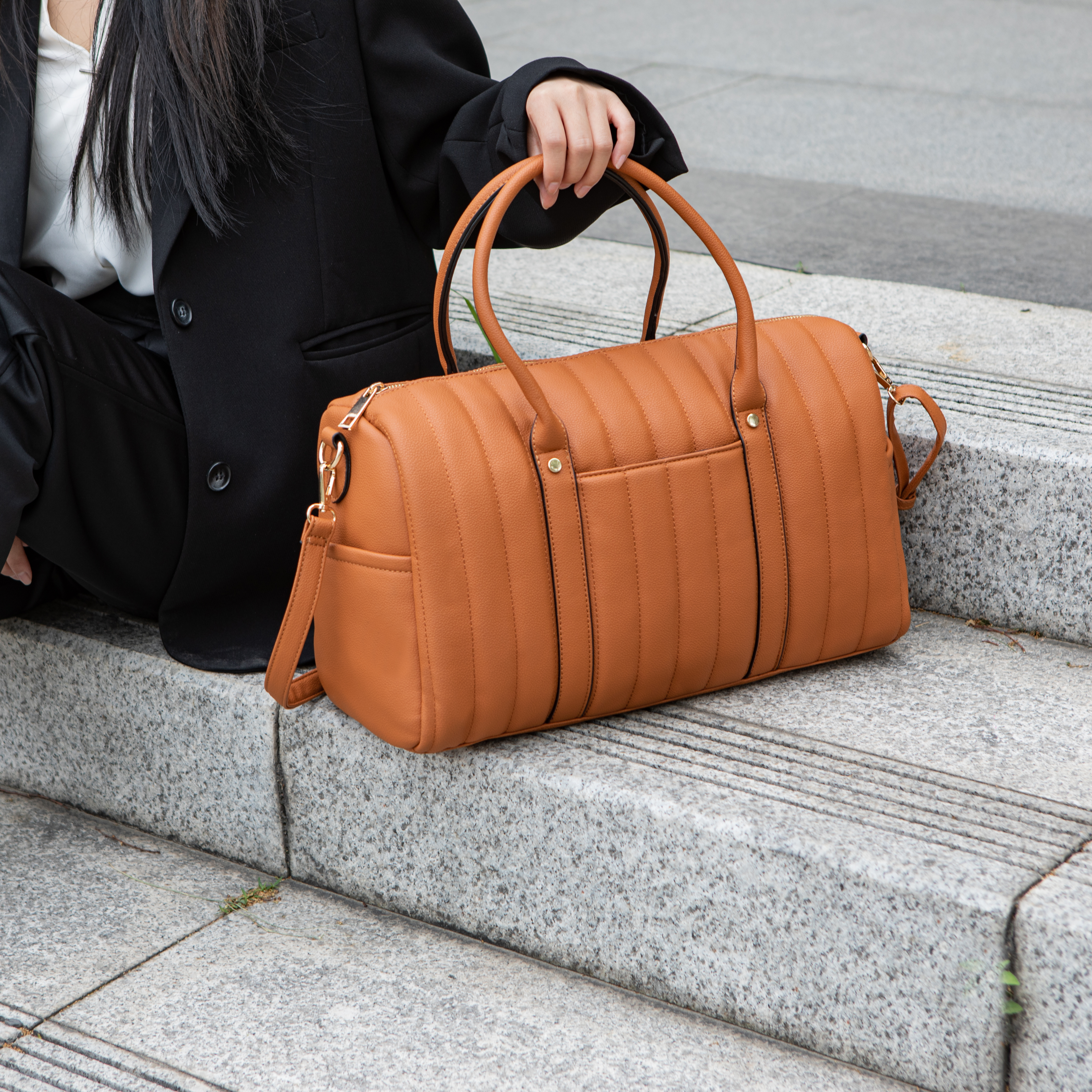 MKF Collection Luana Quilted Vegan Leather Women’s Duffle Bag by Mia K
