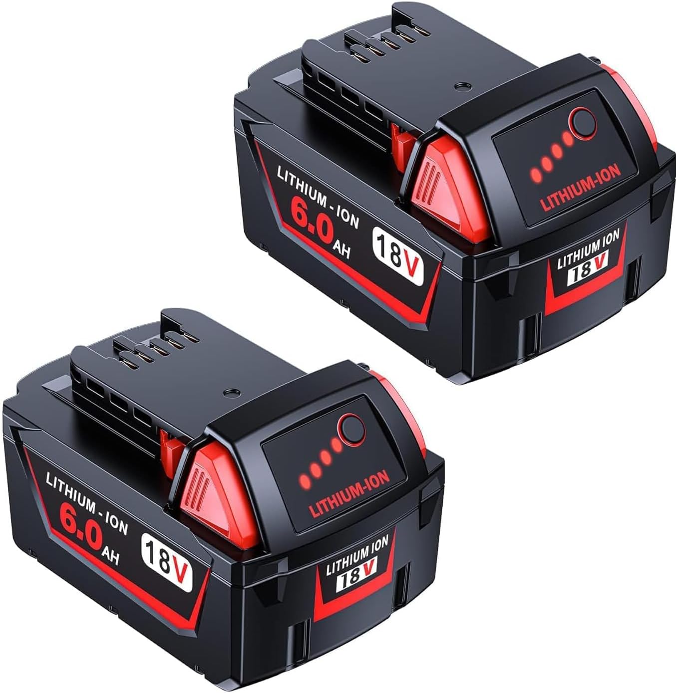 2 Packs 6.0Ah 18V Replacement for Milwaukee Batteries Compatible with Mk -18 Battery