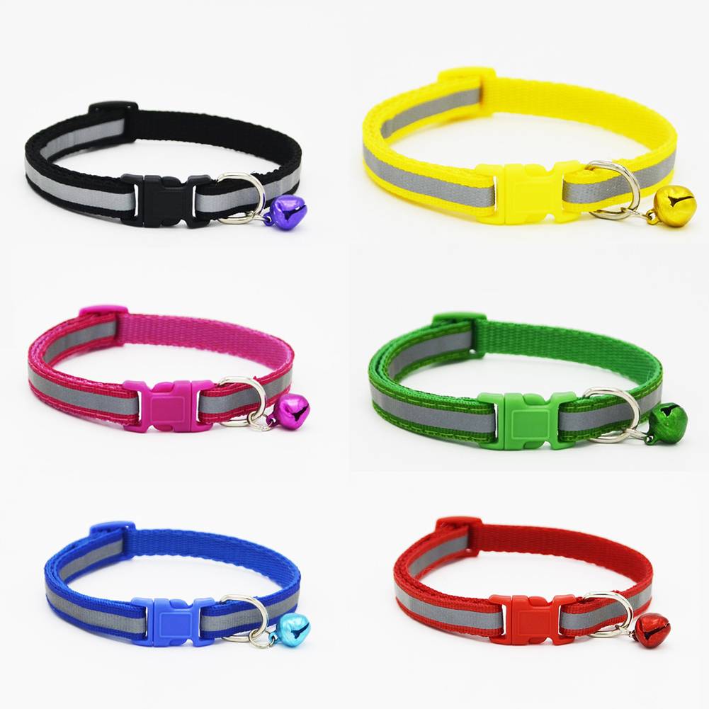 2 Pack Adjustable Safety Nylon Dog Cat Reflective Collar