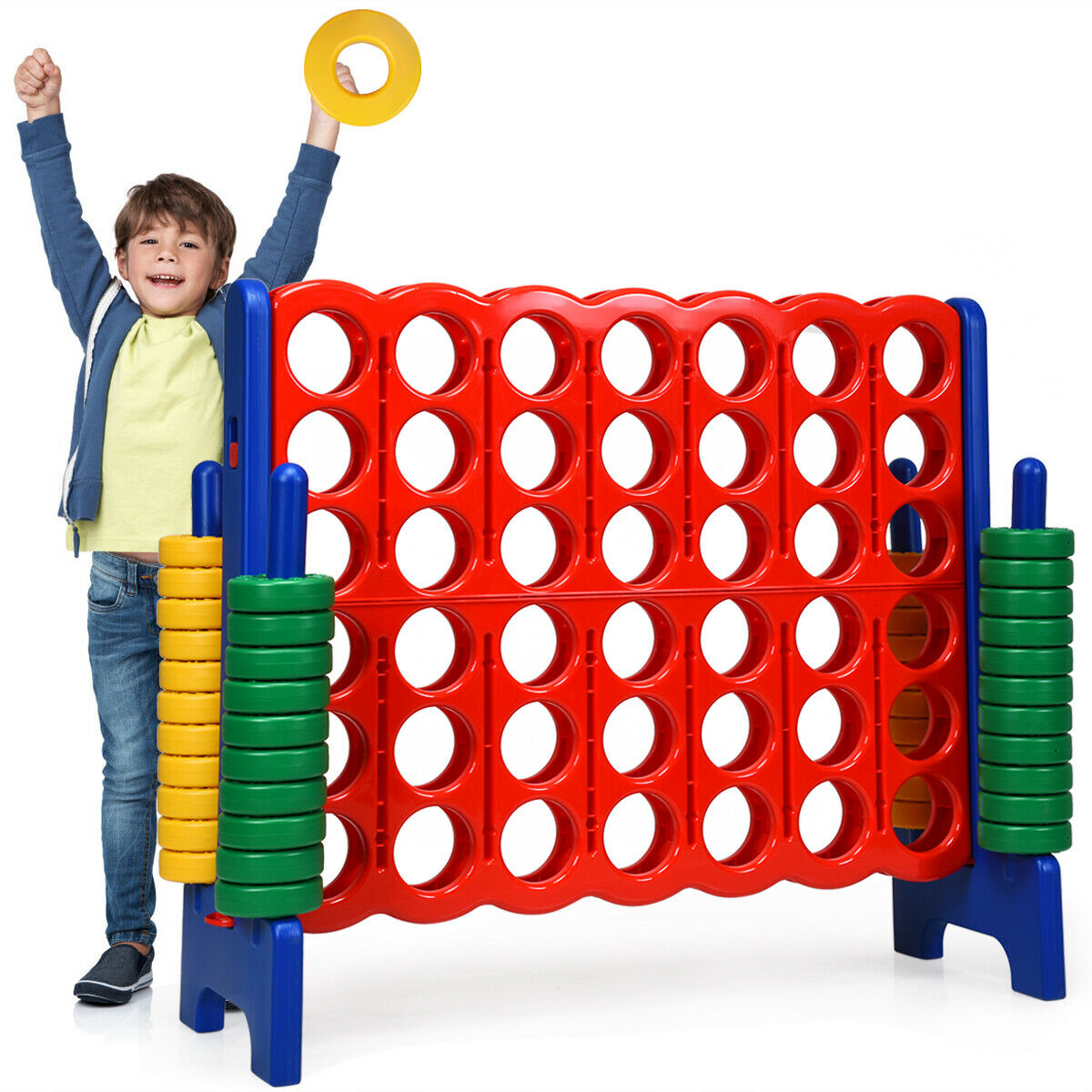 Costway Jumbo 4-to-Score 4 in A Row Giant Game Set