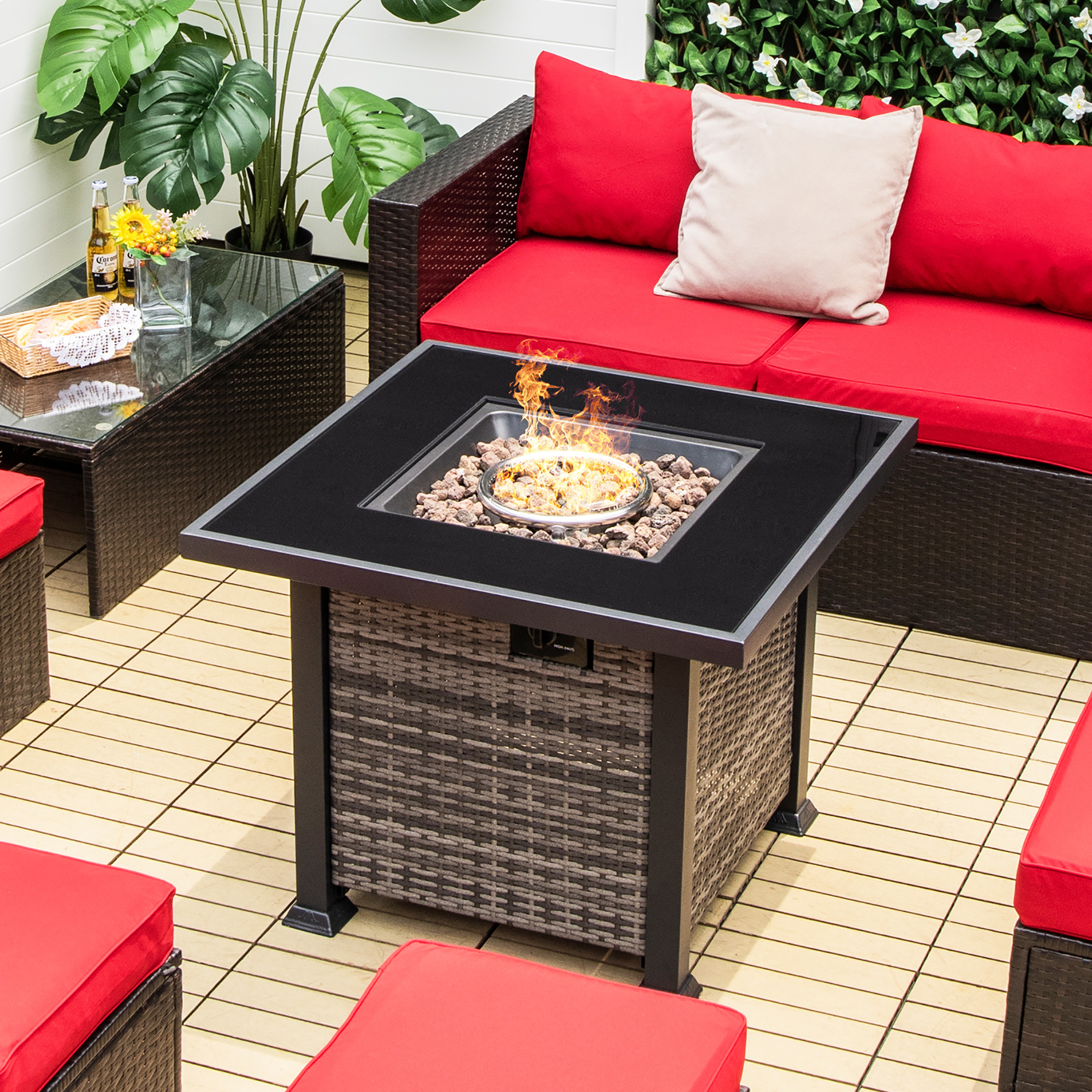 32'' Propane Fire Pit Table 50,000 BTU