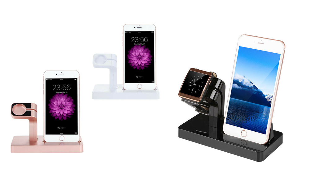 2-in-1 Charging Docks for iPhone and Apple Watch