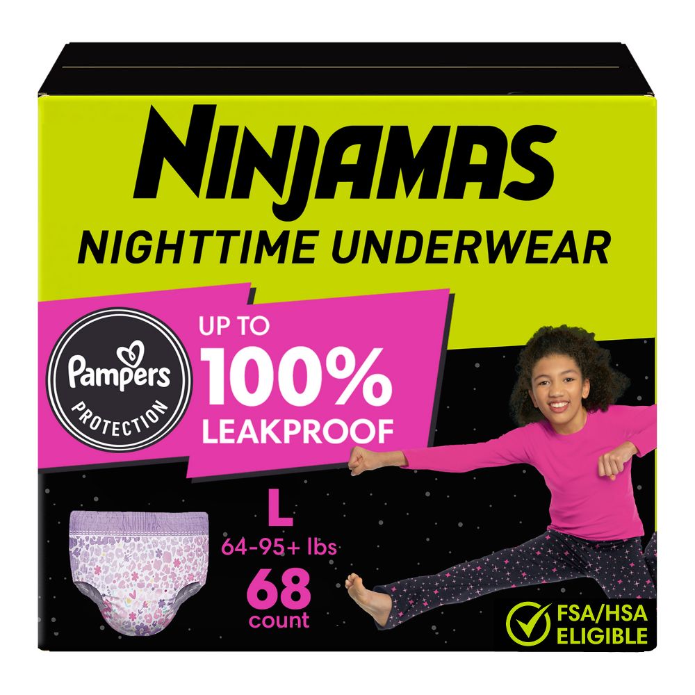 Pampers Ninjamas Nighttime Bedwetting Underwear Girl